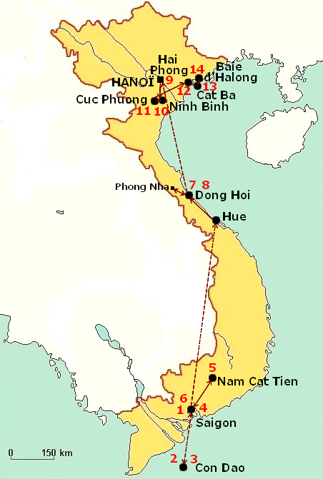 Vietnam National Parks Map